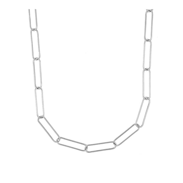 STERLING SILVER LONG LINK NECKLACE