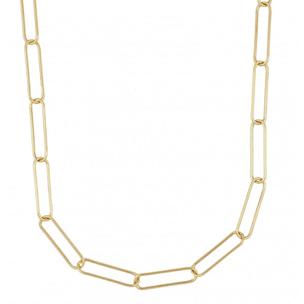 GOLD PLATED LONG LINK NECKLACE