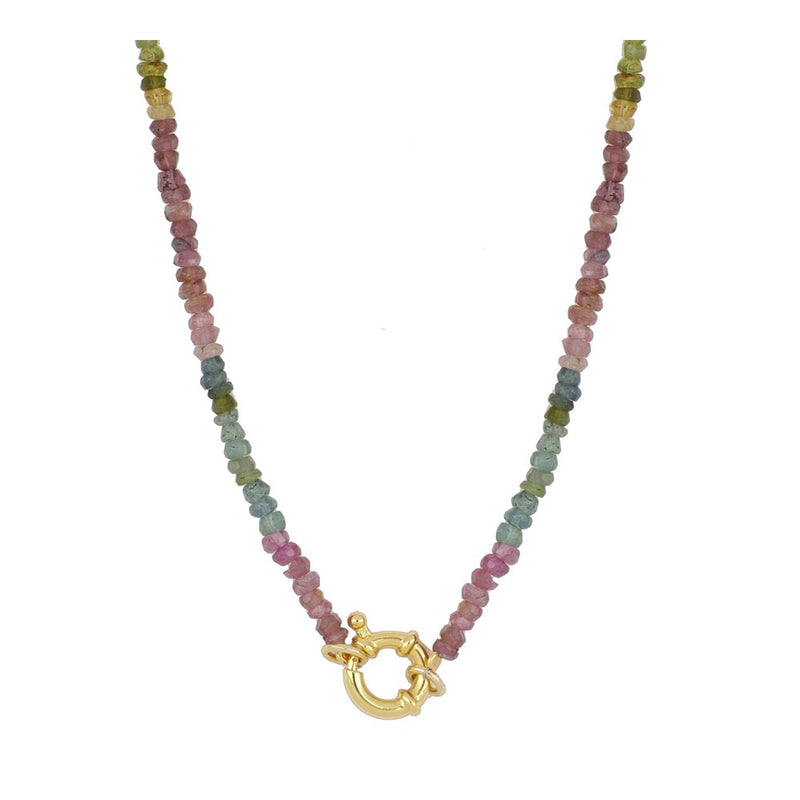 Alice Tourmaline Silver/Gold Plated Necklace