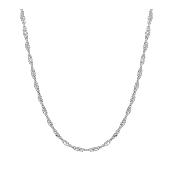 Singapore Necklace 925 Sterling Silver