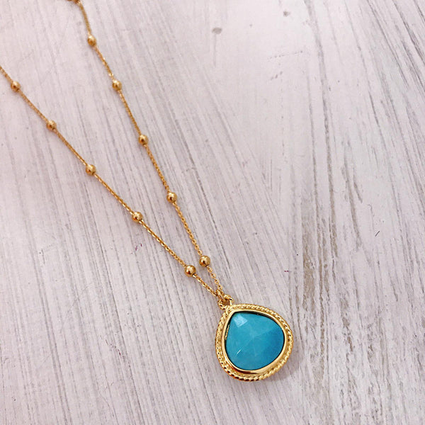 GOLD Turquoise Necklace