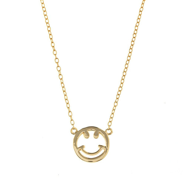 Smile Necklace Gold Plated Sterling Silver