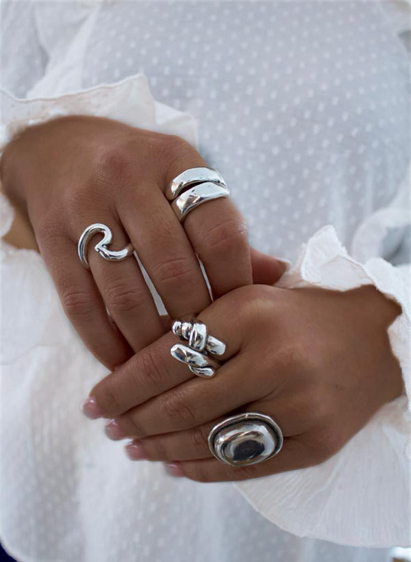 Oval Silver Maxi Ring (Stock)
