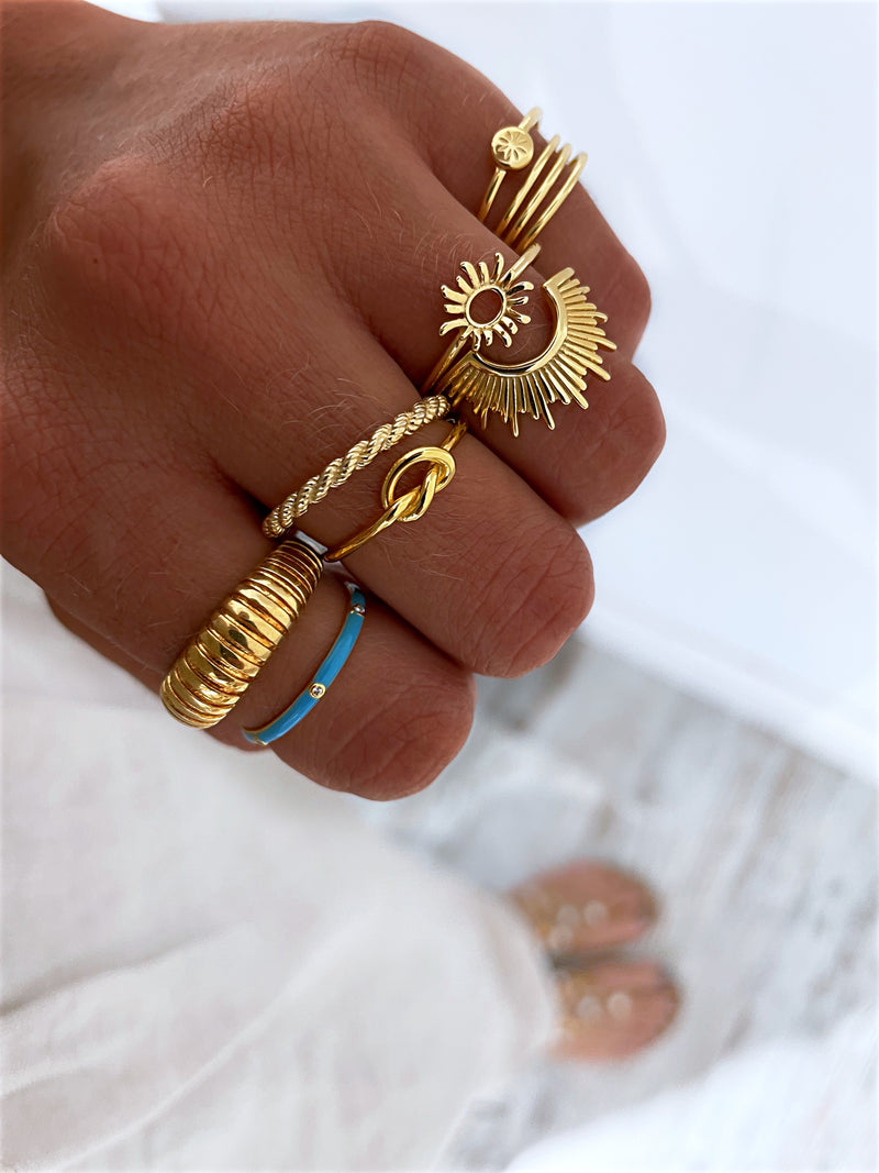 GOLD PLATED SUN RING