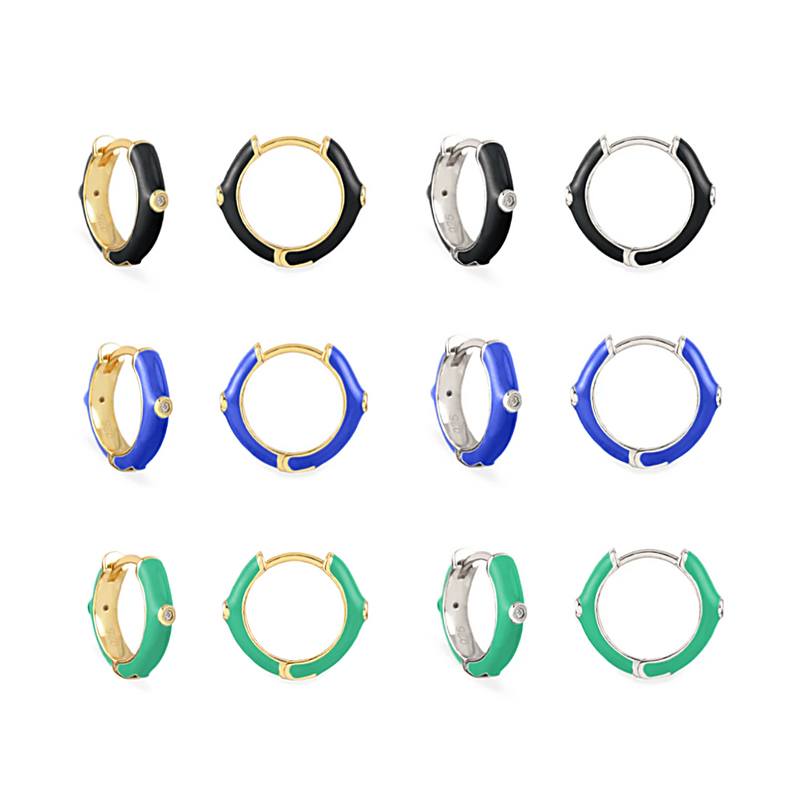 Enamel Color Hoop Earring (UNIT)